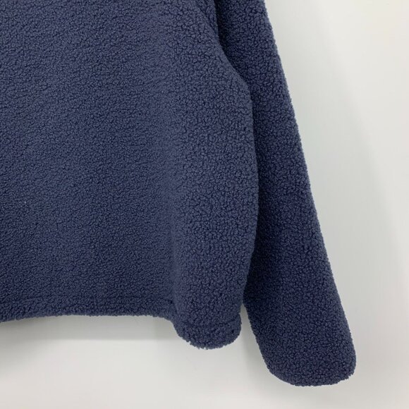 JoyLab Pullover Navy Blue 1/2 Zip Sweater Sherpa Mixed Media - Picture 11 of 11